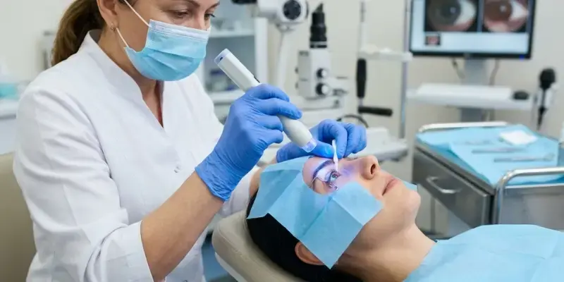 Cornea treatment procedure by eye specialist at Vision Eye Hospital Surat