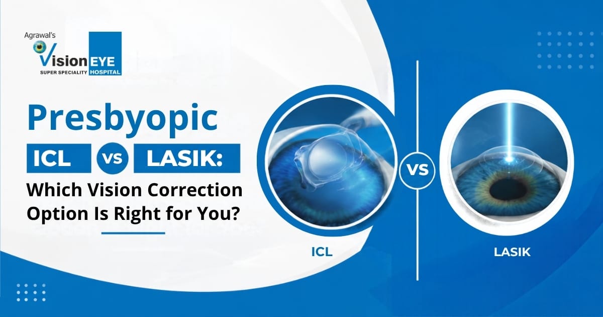 Eye lens implant and LASIK vision correction procedure comparison
